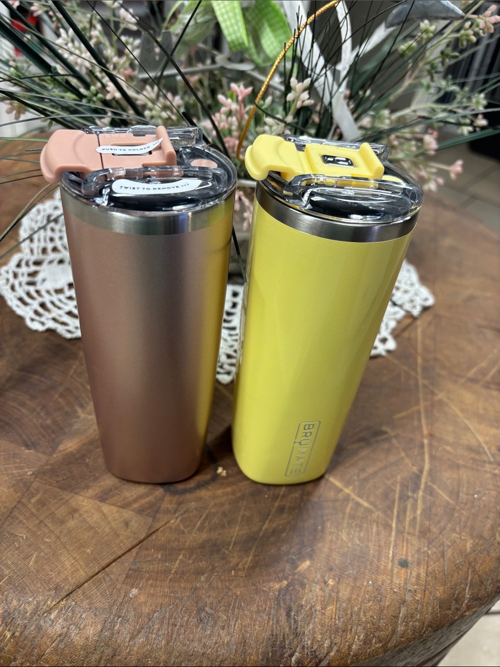 Brumate Tumblers in Pink & Yellow set